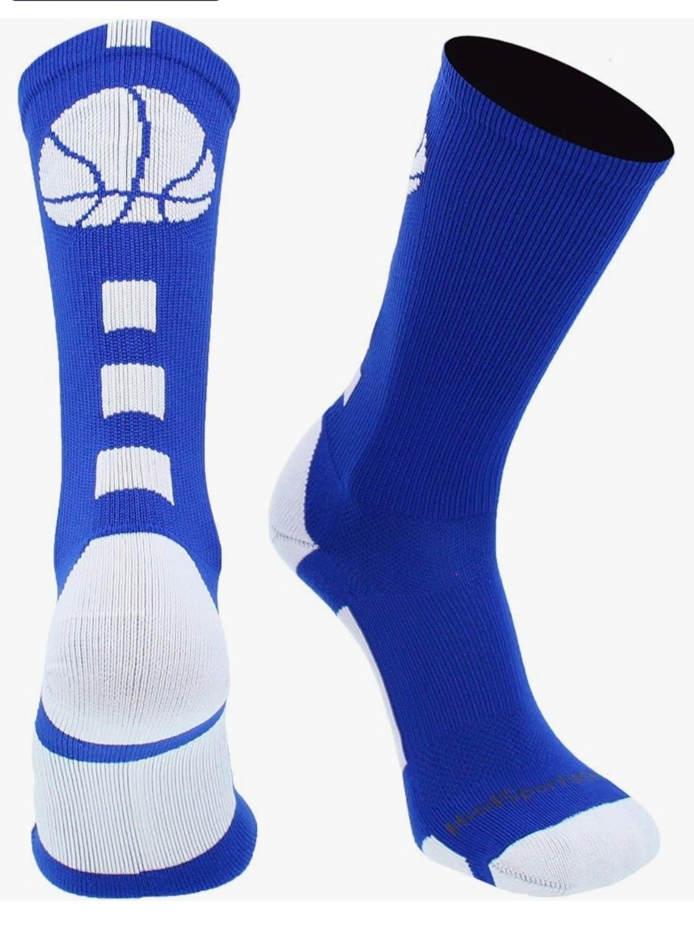 Blue Performance Basketball Crew Socks - Madsportsstuff